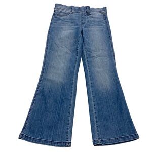 Spanx Flare Pull On Ankle Jeans in Blue Medium